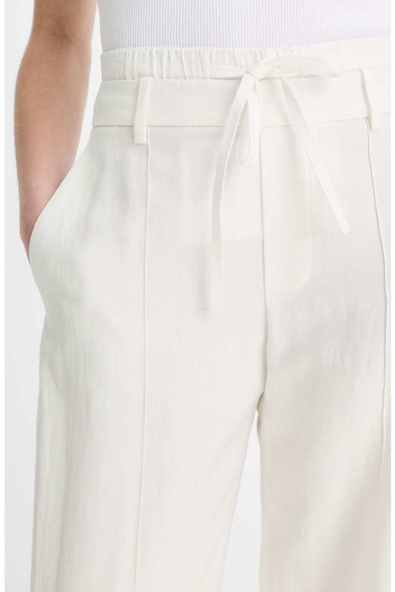 Double Waist Drawstring Pants, Alternate, color, OFF WHITE