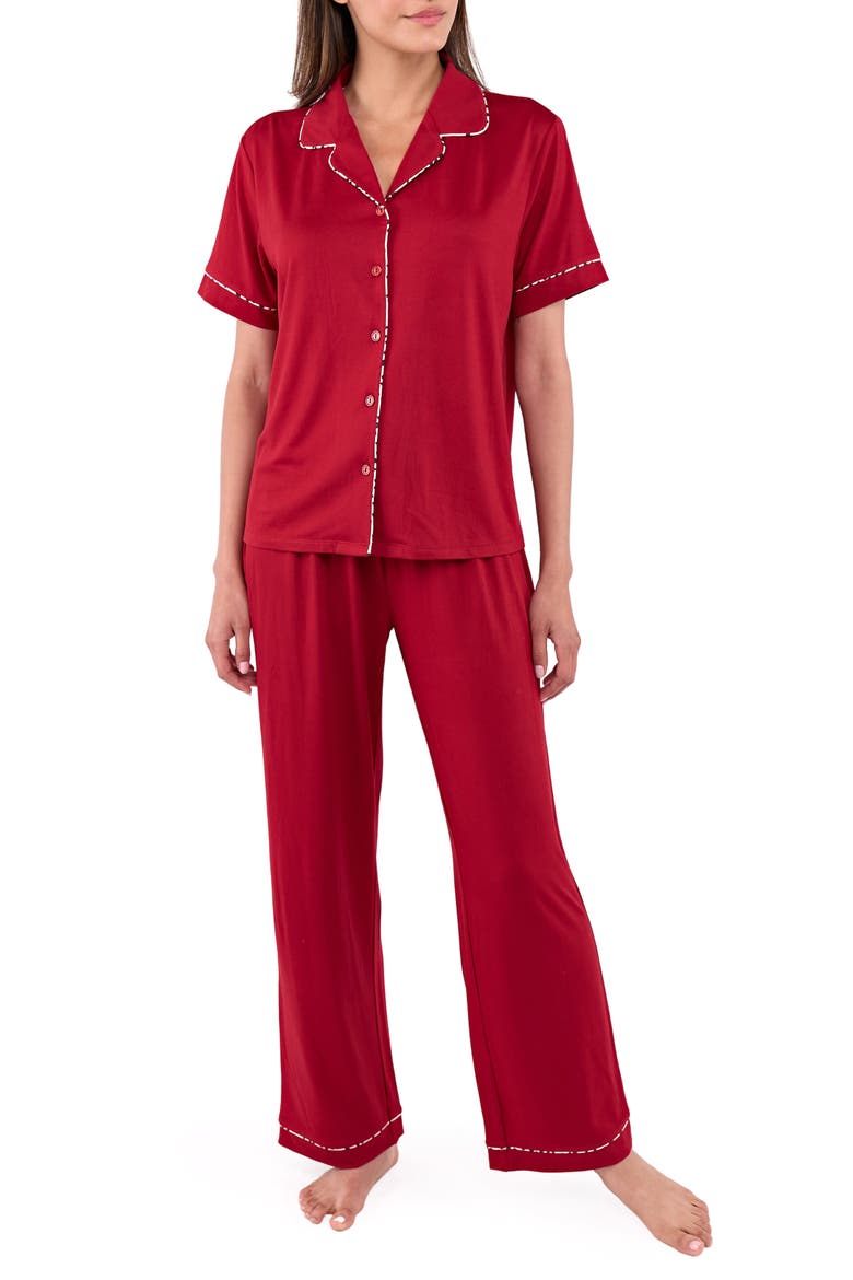 Brenna 3-Piece Pajama Set, Main, color, LIPSTICK