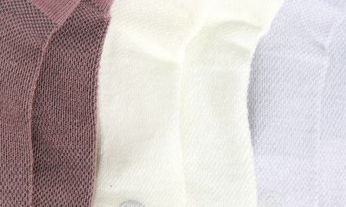 Zella Assorted 3-pack Tab Ankle Socks In Purple Morn