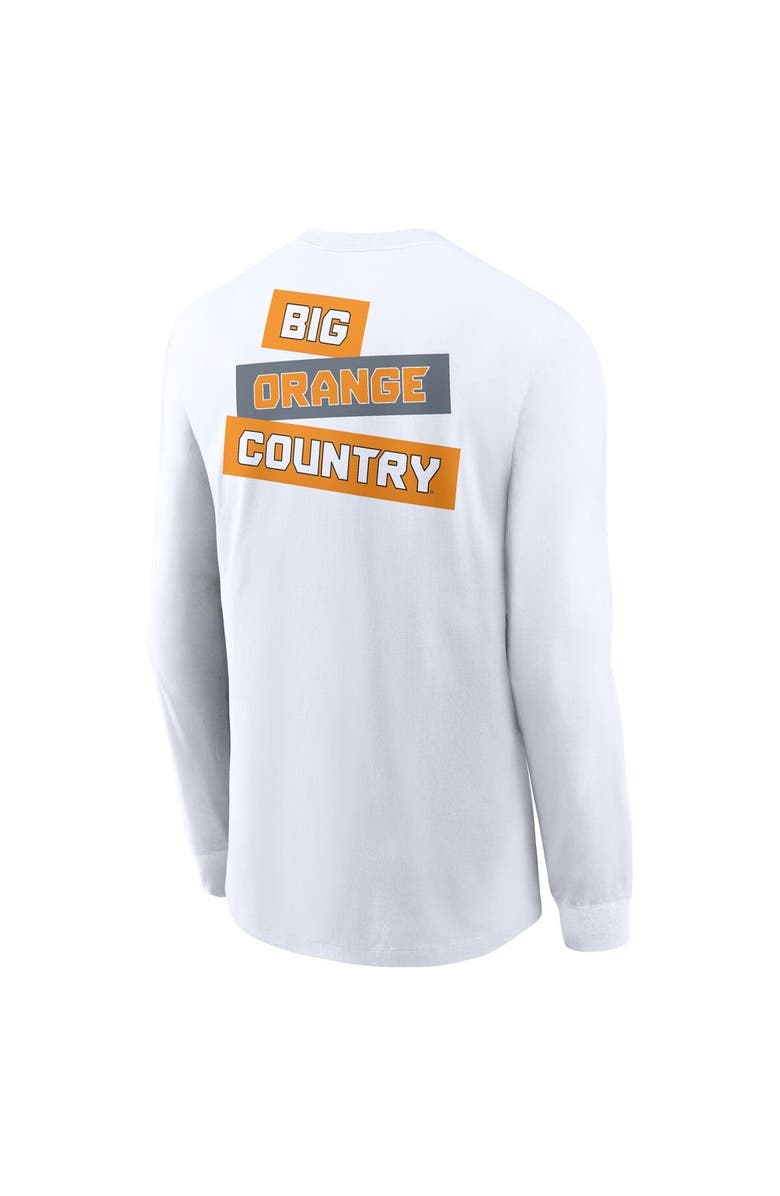 Nike Men's Nike White Tennessee Volunteers Two-Hit Classic Location Long Sleeve T-Shirt, Alternate, color, White