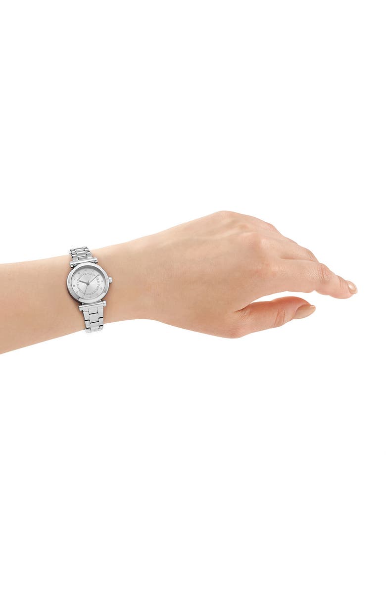 DKNY Essentials Crystal Marker Bracelet Watch, 28mm, Alternate, color, Silver