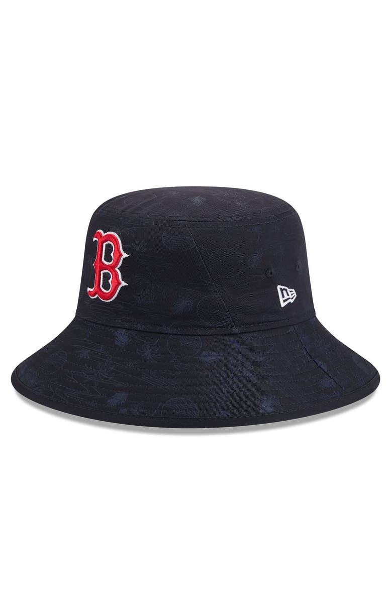 New Era Youth New Era  Navy Boston Red Sox 2025 Spring Training All Over Print Bucket Hat, Main, color, Navy
