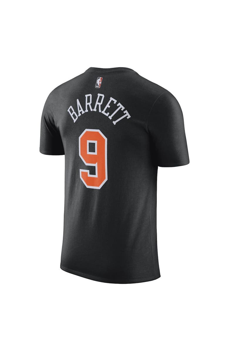 Nike Men's Nike RJ Barrett Black New York Knicks 2022/23 City Edition Name & Number T-Shirt, Alternate, color,