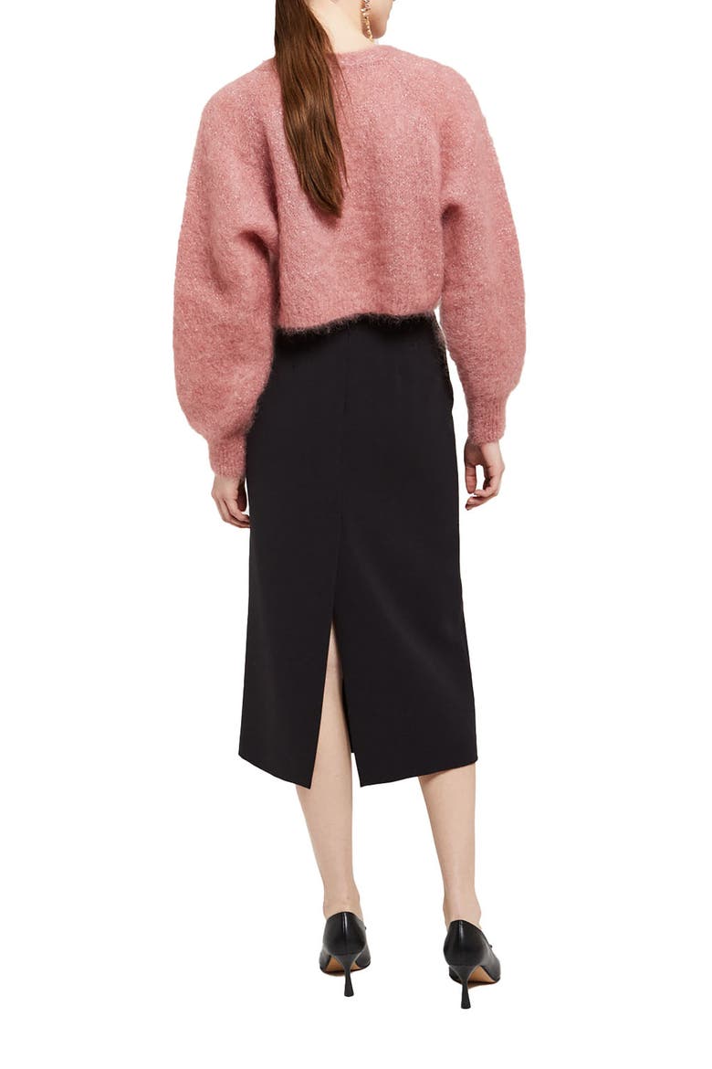 Classic Midi Skirt, Alternate, color, Black
