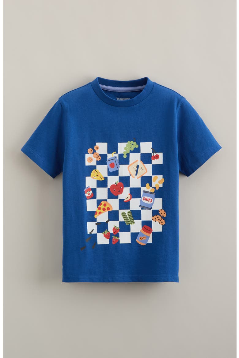 Kids' Graphic T-Shirt, Main, color, BLUE GALAXY PICNIC SNACKS