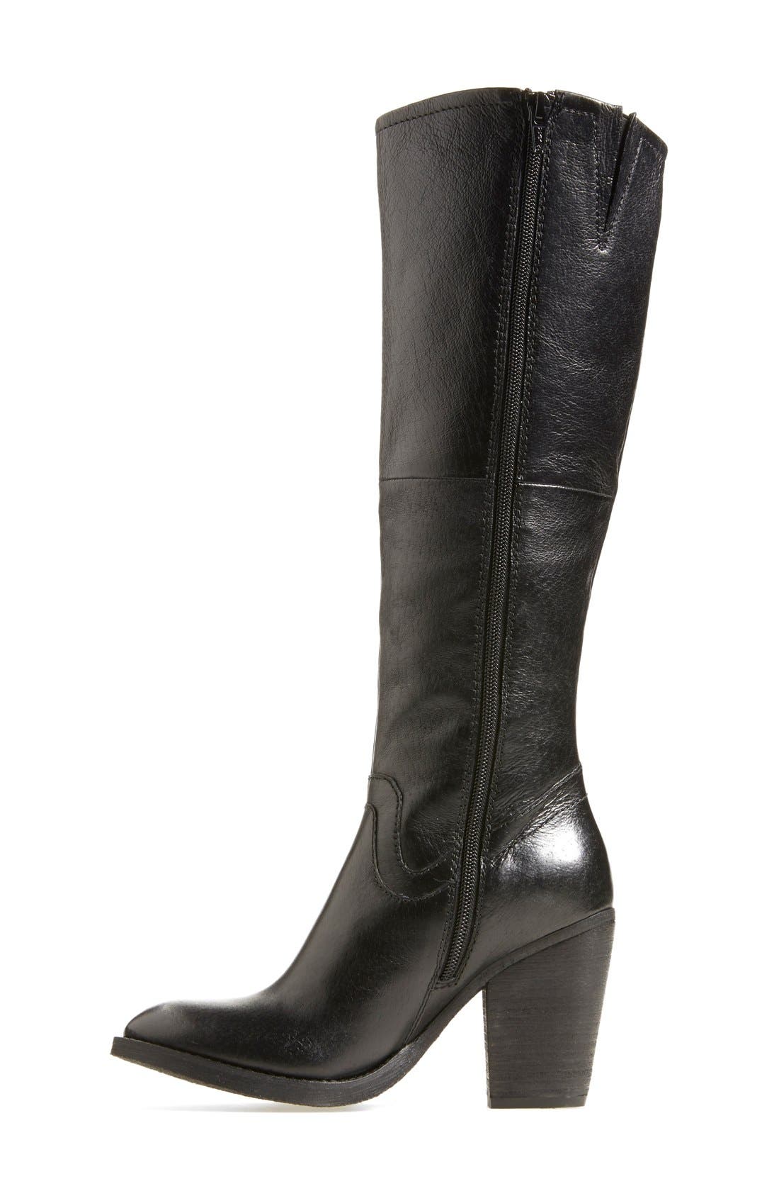 Steve Madden 'Carrter' Knee High Leather Boot, Alternate, color, 