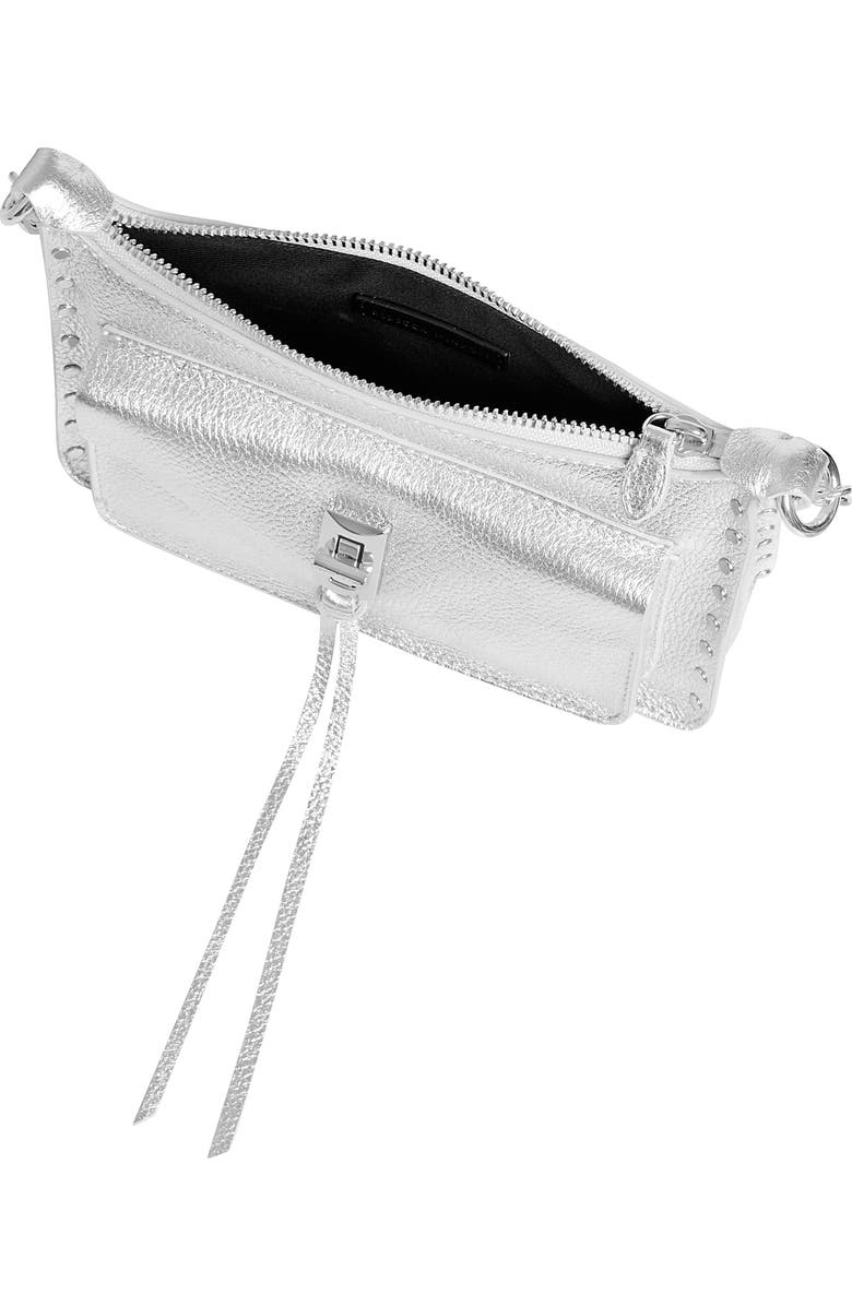 Rebecca Minkoff Mini Darren Top Zip Leather Crossbody Bag, Alternate, color,