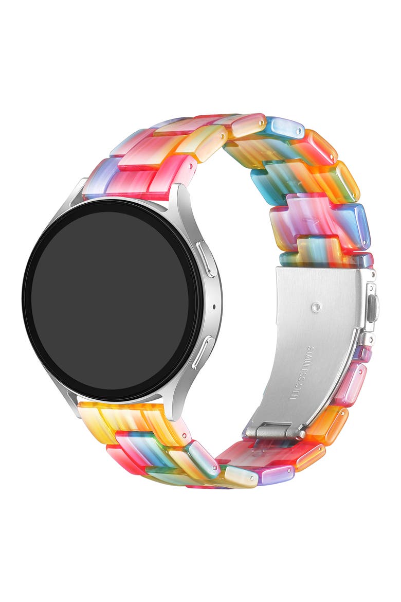 Claire Resin Link Watchband, Alternate, color, RAINBOW