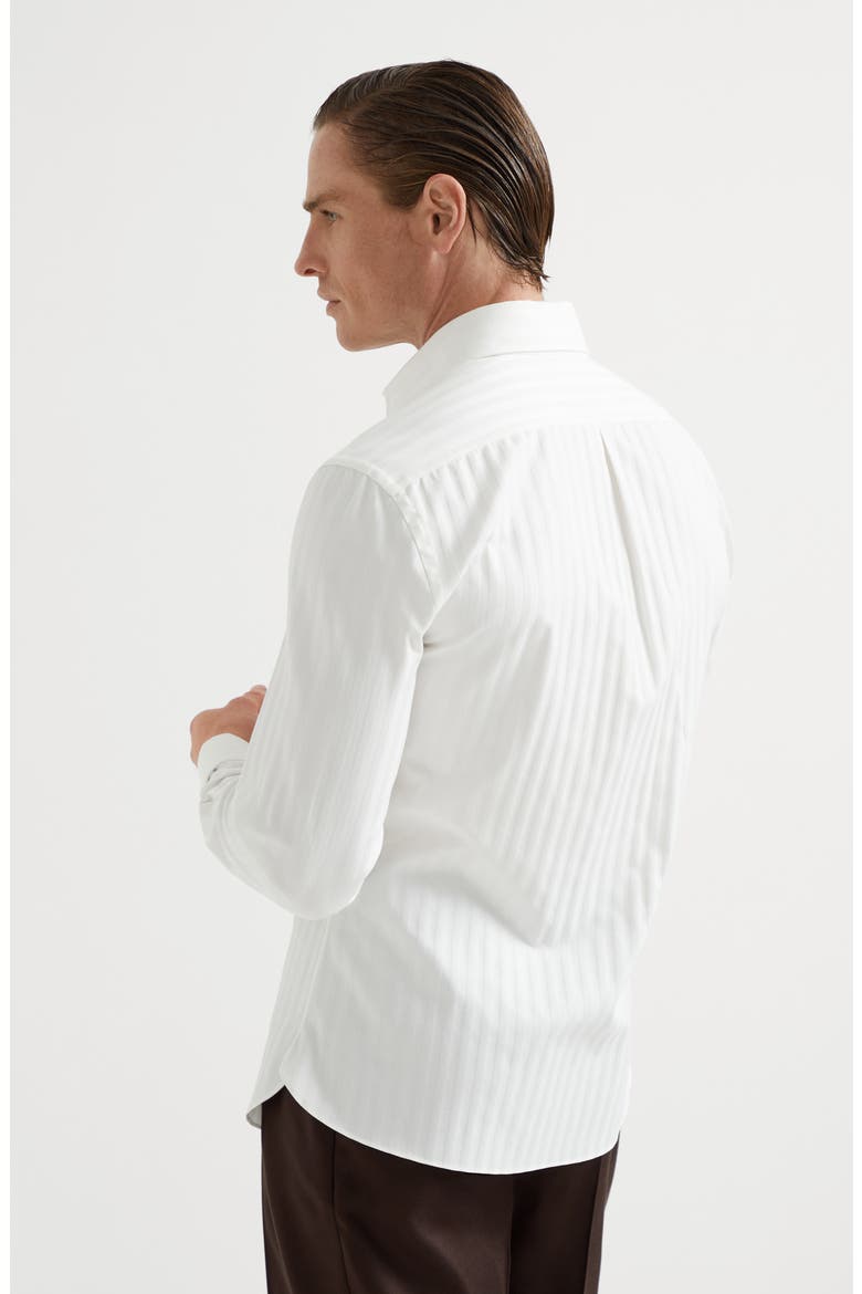 Chevron tuxedo shirt, Alternate, color, White