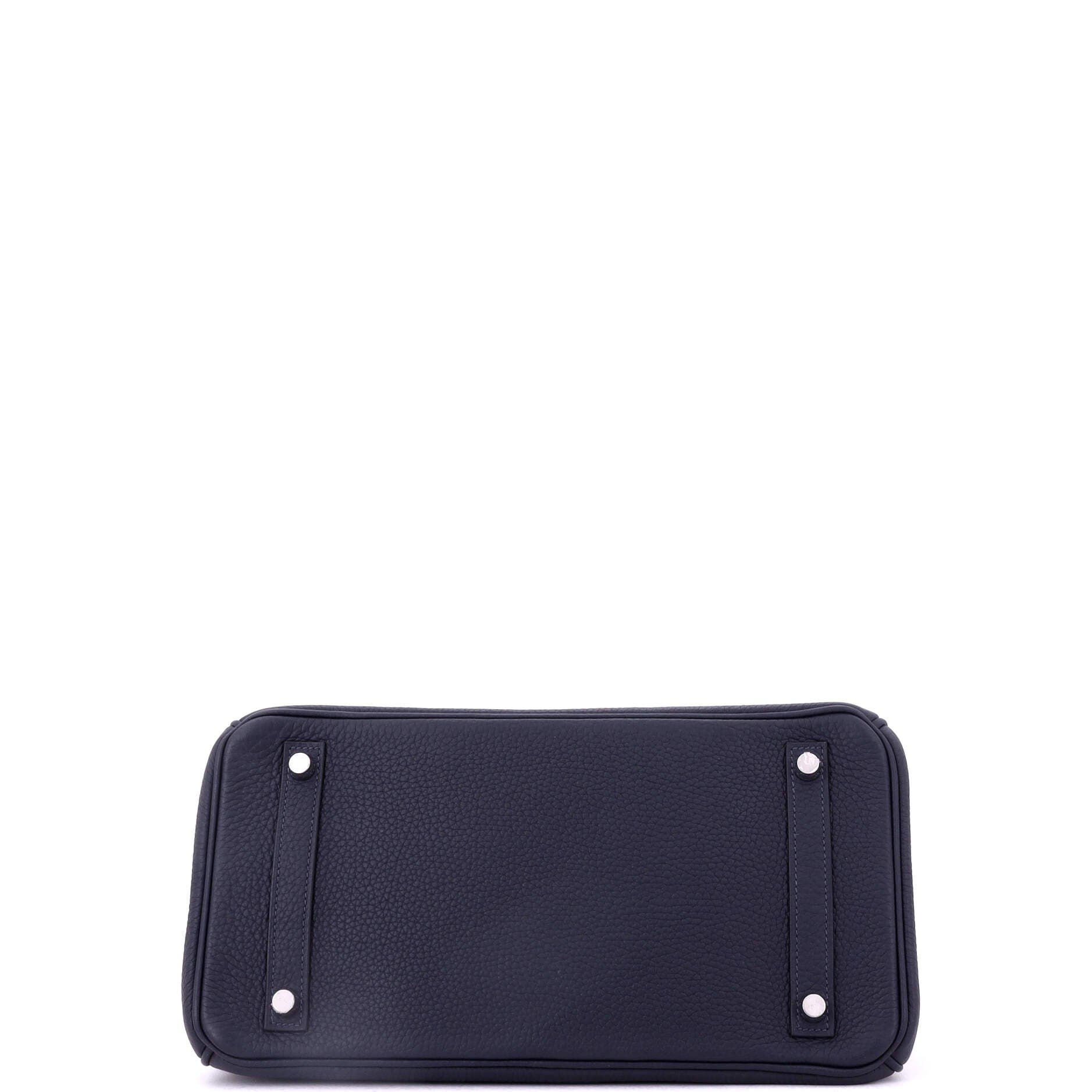 Pre-Owned Hermes Birkin Handbag Verso Togo with Palladium Hardware 30, Alternate, color, Verso - Bleu Nuit/Rose Pourpre