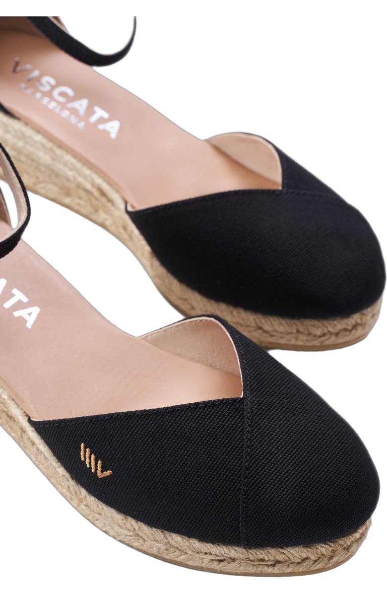 VISCATA Formiga Canvas Espadrille Wedges, Alternate, color, Black