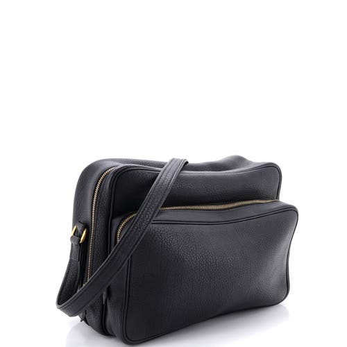 Pre-owned Hermes Hermes Victoria Messenger Fjord Medium In Black