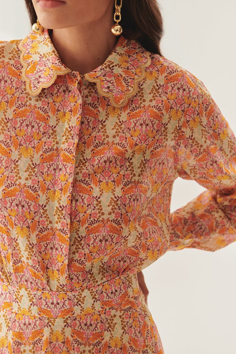 Eloise Collar Floral Shirt, Alternate, color, MULTI COLOR