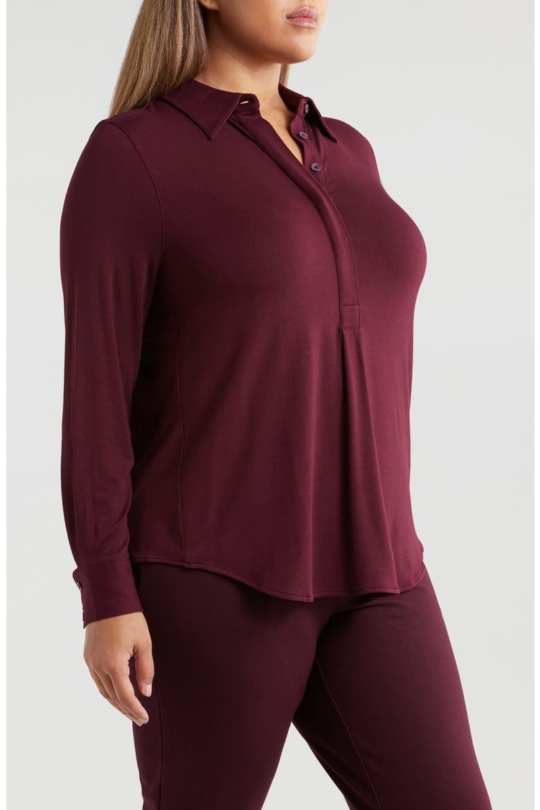 Elbe Popover Shirt, Alternate, color, BLACK CHERRY
