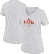 Nike Women's Nike  White San Francisco Giants City Connect Velocity Practice Performance V-Neck T-Shirt