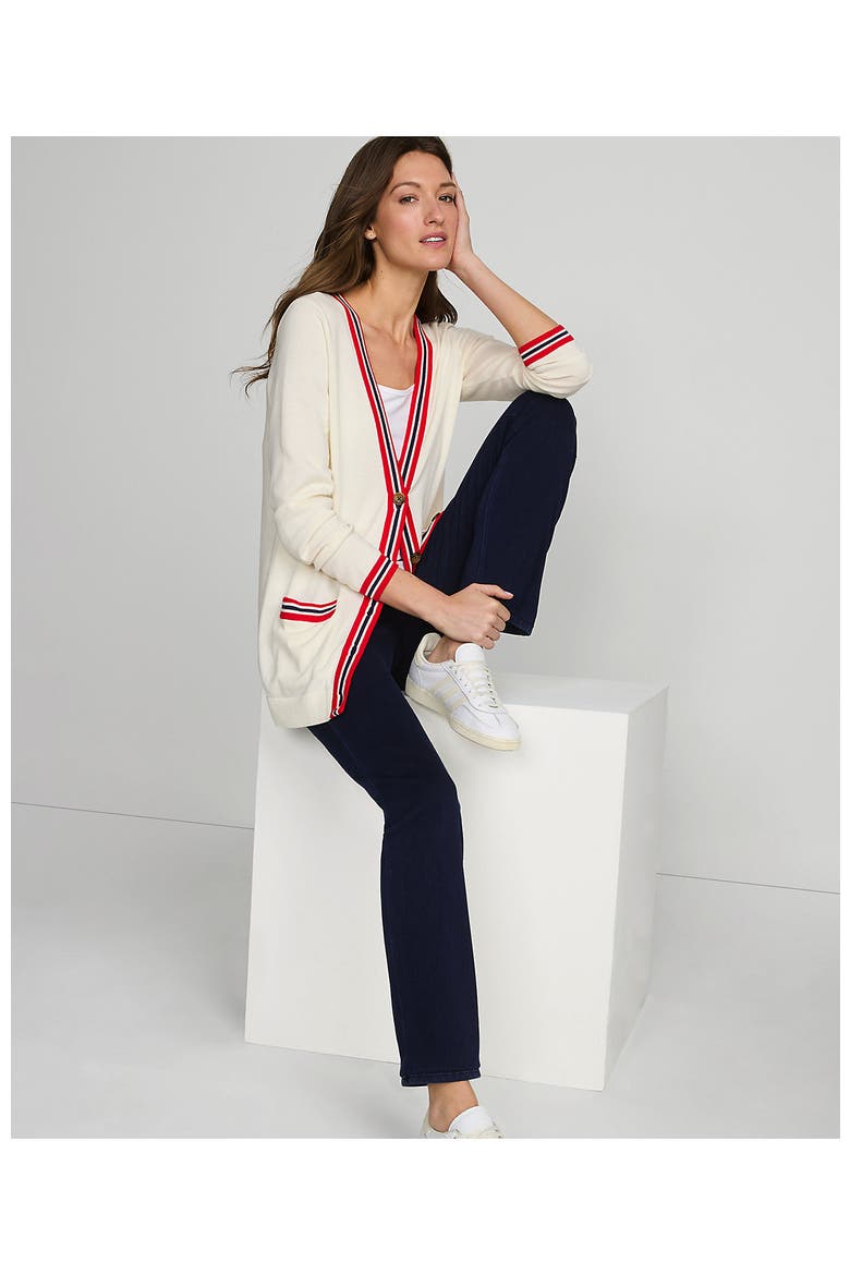 Starfish High Rise Knit Denim Straight Jeans, Alternate, color, Dark Indigo