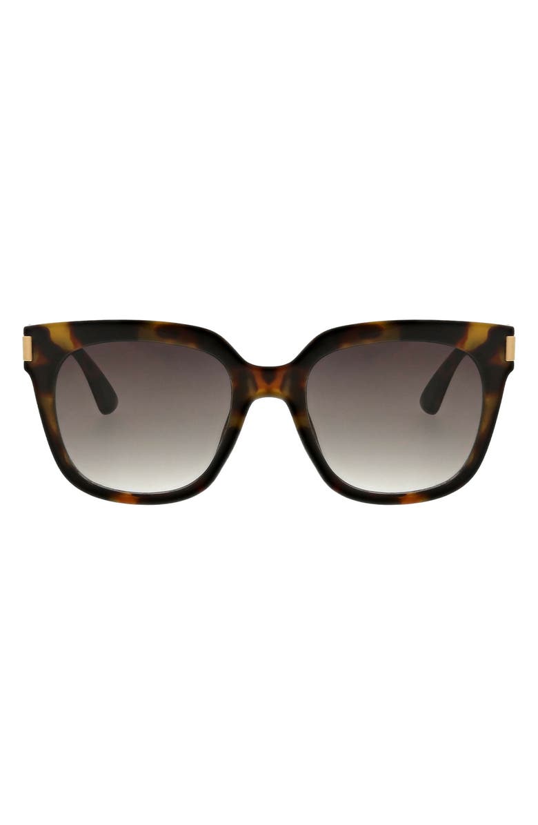 BCBGeneration 54mm Classic Square Sunglasses, Main, color, Golden Tortoise