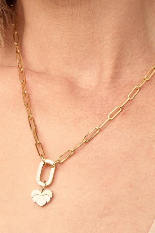 Oradina 14k Gold Venice Link Split Necklace In Yellow Gold