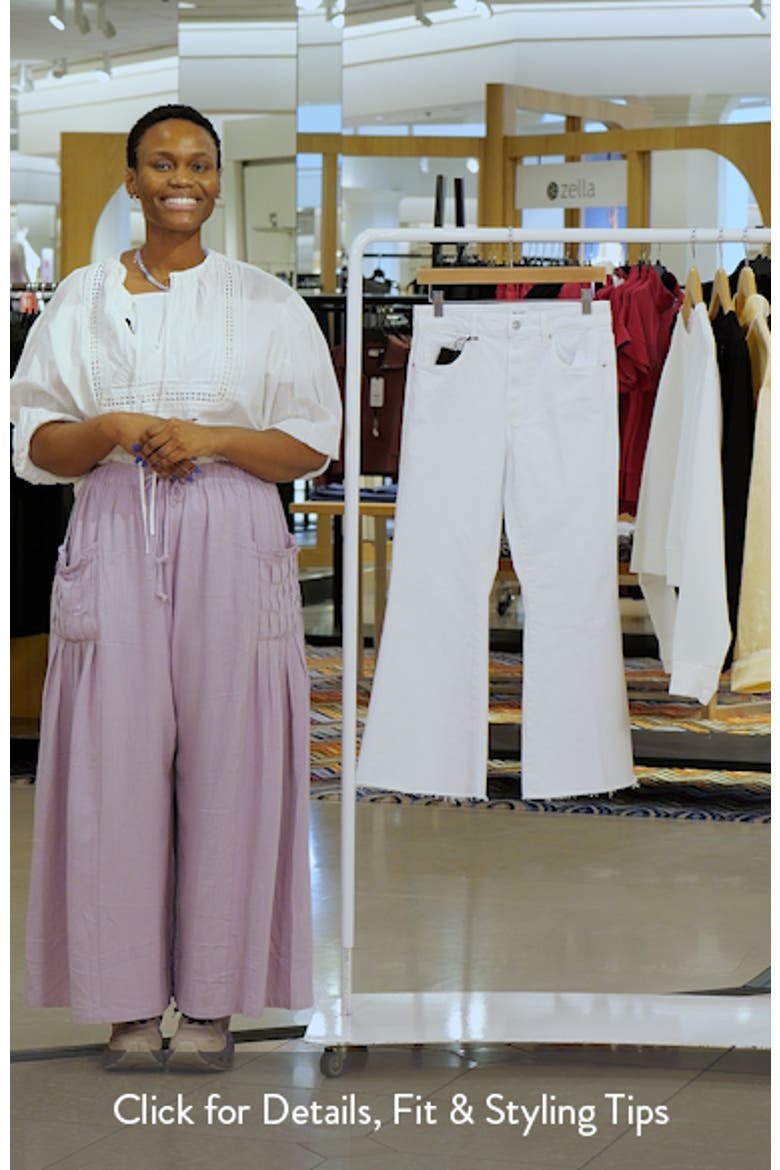 Marlow High Waist Raw Hem Ankle Skimmer Flare Jeans video