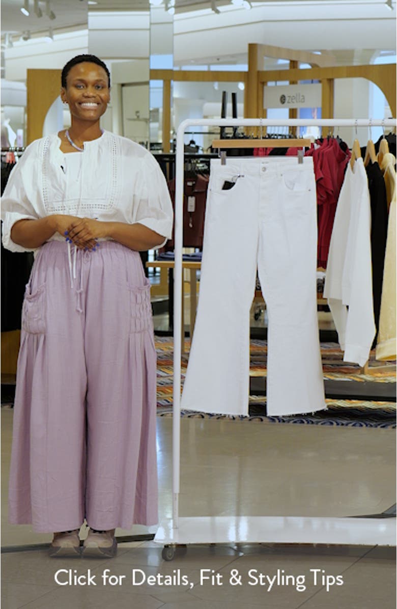 Marlow High Waist Raw Hem Ankle Skimmer Flare Jeans, sales video thumbnail