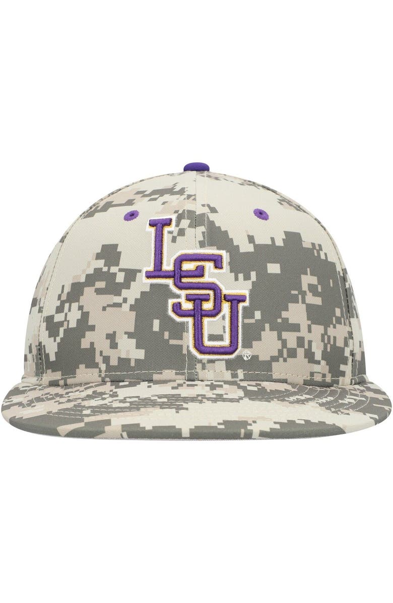 Nike Men's Nike Camo LSU Tigers Aero True Baseball Performance Fitted Hat, Alternate, color, 