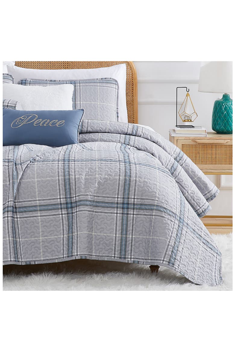 Vilano Plaid Quilt Bedding Set, Alternate, color, GREY