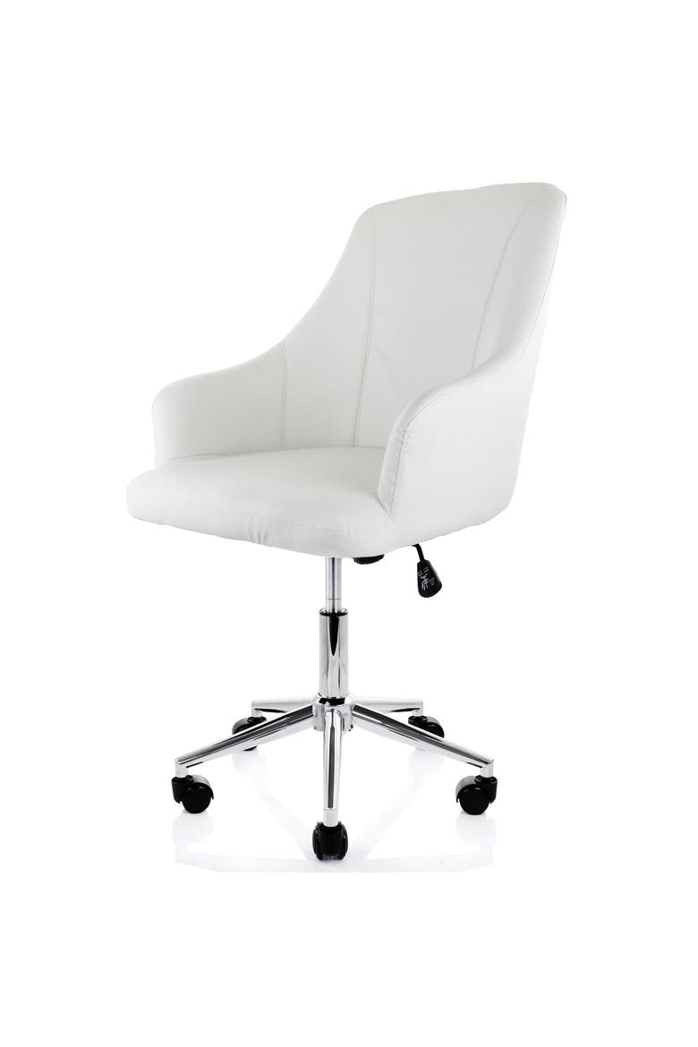 Adjustable Rolling Office Chair, Alternate, color, White