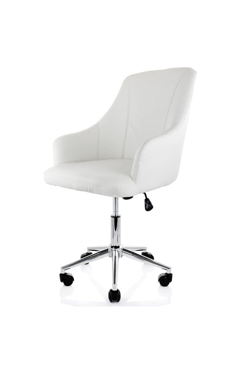 Elama Adjustable Rolling Office Chair, Alternate, color, White