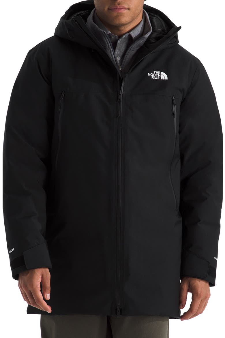 TNF™ Range Water Repellent 600-Fill-Power Down Parka, Main, color, TNF BLACK/ TNF BLACK