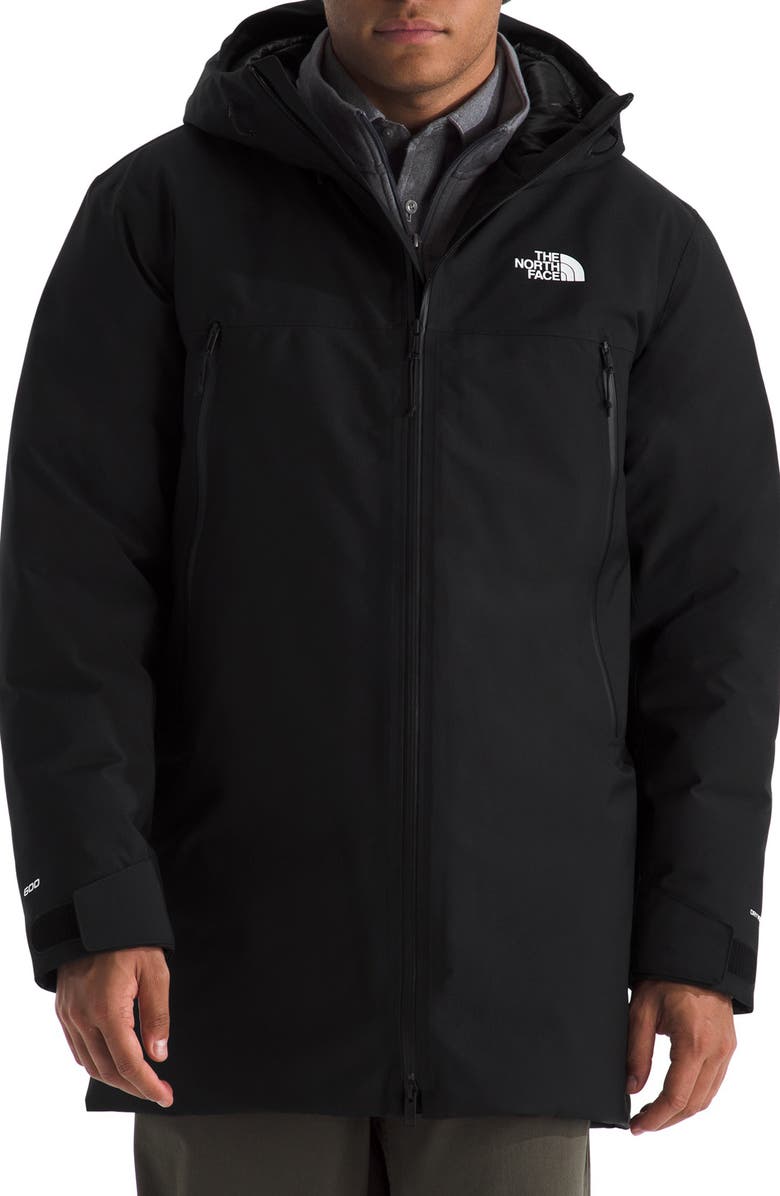 The North Face TNF<sup>™</sup> Range Water Repellent 600-Fill-Power Down Parka, Main, color, Tnf Black/ Tnf Black