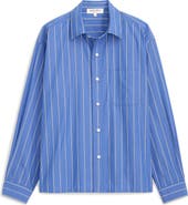 Alex Mill Franklin Loose Fit Stripe Cotton Button-Up Shirt
