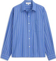 Alex Mill Franklin Loose Fit Stripe Cotton Button-Up Shirt