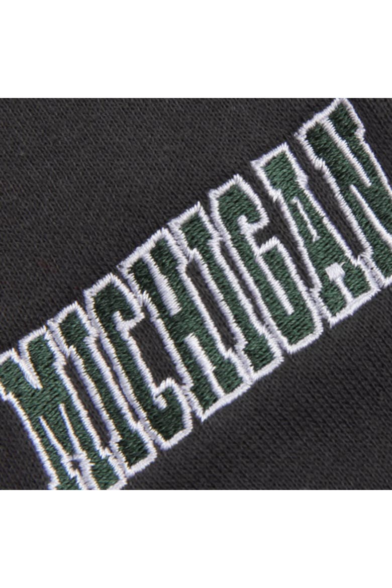 Youth Stadium Athletic Charcoal Michigan State Spartans Big Logo Pullover Hoodie, Alternate, color, Charcoal