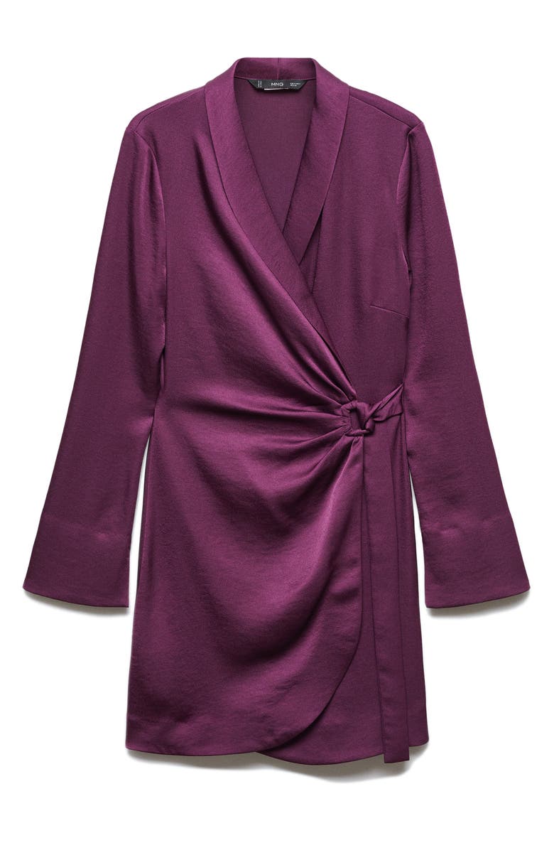 MANGO Florence Long Sleeve Wrap Dress, Alternate, color, 