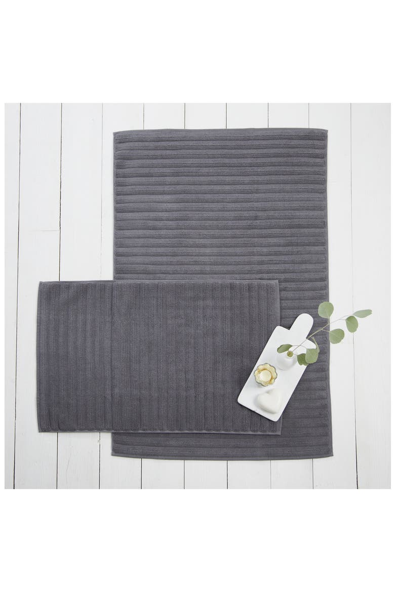 Ribbed Hydrocotton Bath Mat, Main, color, SLATE