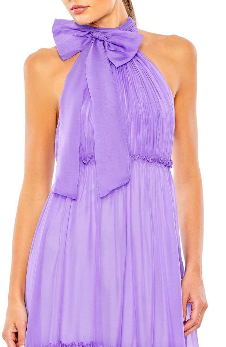 Mac Duggal Bow Neck Tiered Ruffle Gown, Alternate, color,