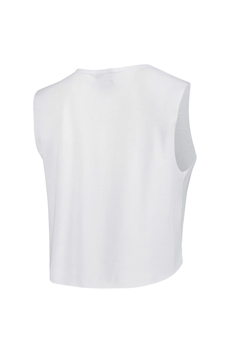 CUCE Women's Cuce White Tampa Bay Buccaneers Sequin Tri-Blend Cropped Tank Top, Alternate, color, White