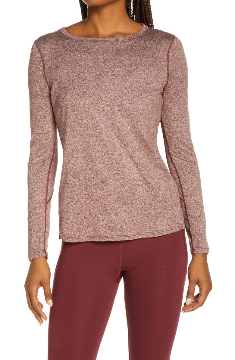 Zella Liana Long Sleeve Recycled Blend Performance T-Shirt, Main, color,