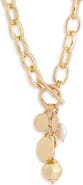 Tasha Faux Pearl Mixed Charm Toggle Necklace