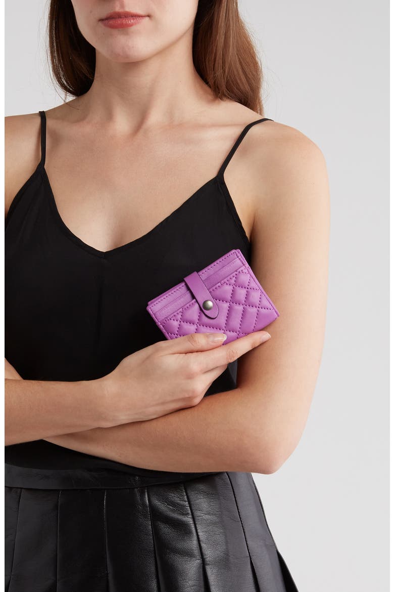 Leather Cardholder, Alternate, color, PURPLE
