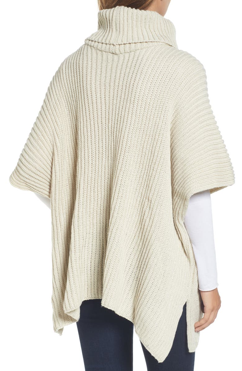Steve Madden Cowl Neck Poncho, Alternate, color, 