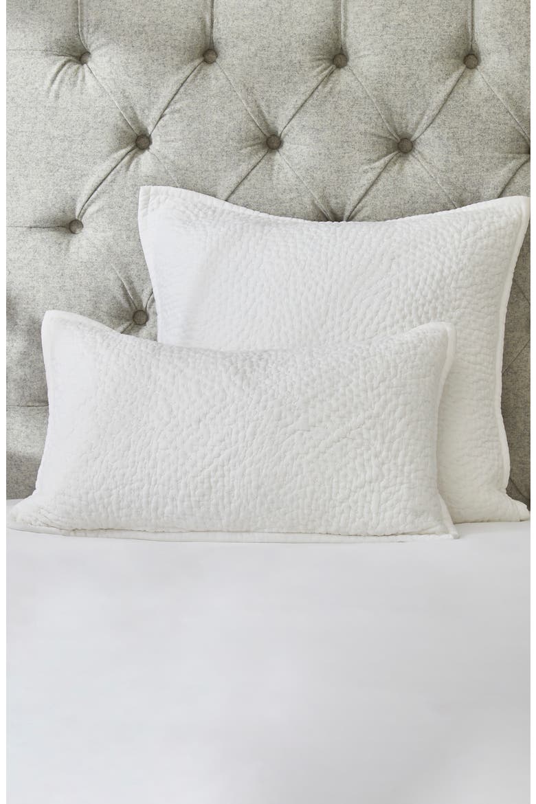 Melton Quilted Cushion Cover, Main, color, WHITE
