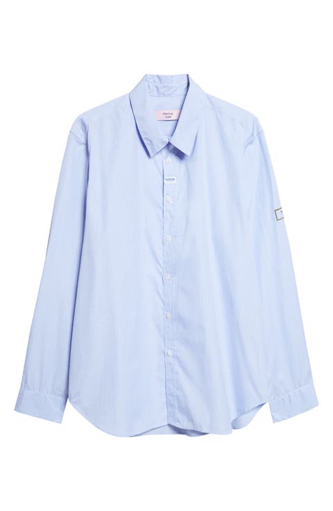 Classic Logo Stripe Button-Up Shirt