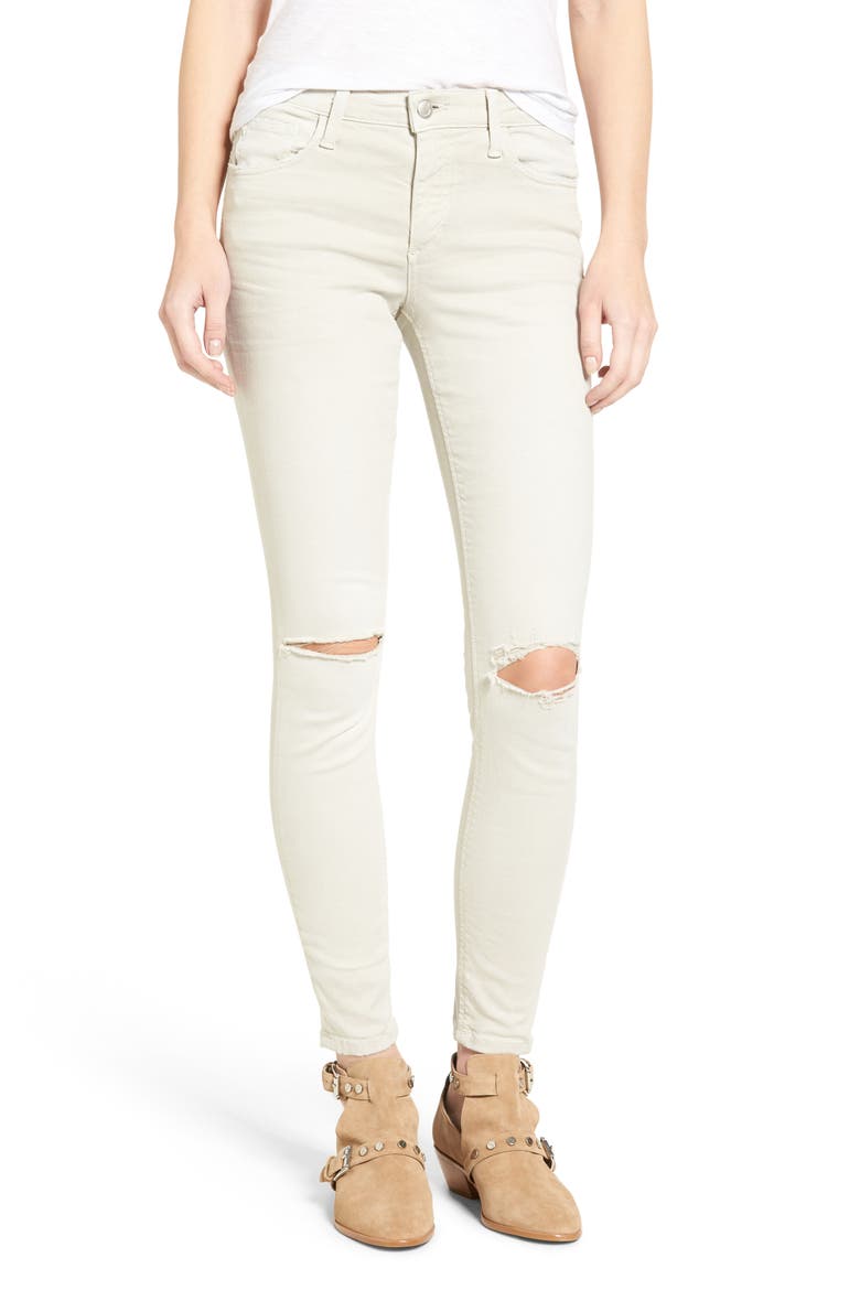 Flawless - Icon Ankle Skinny Jeans, Main, color, STONE