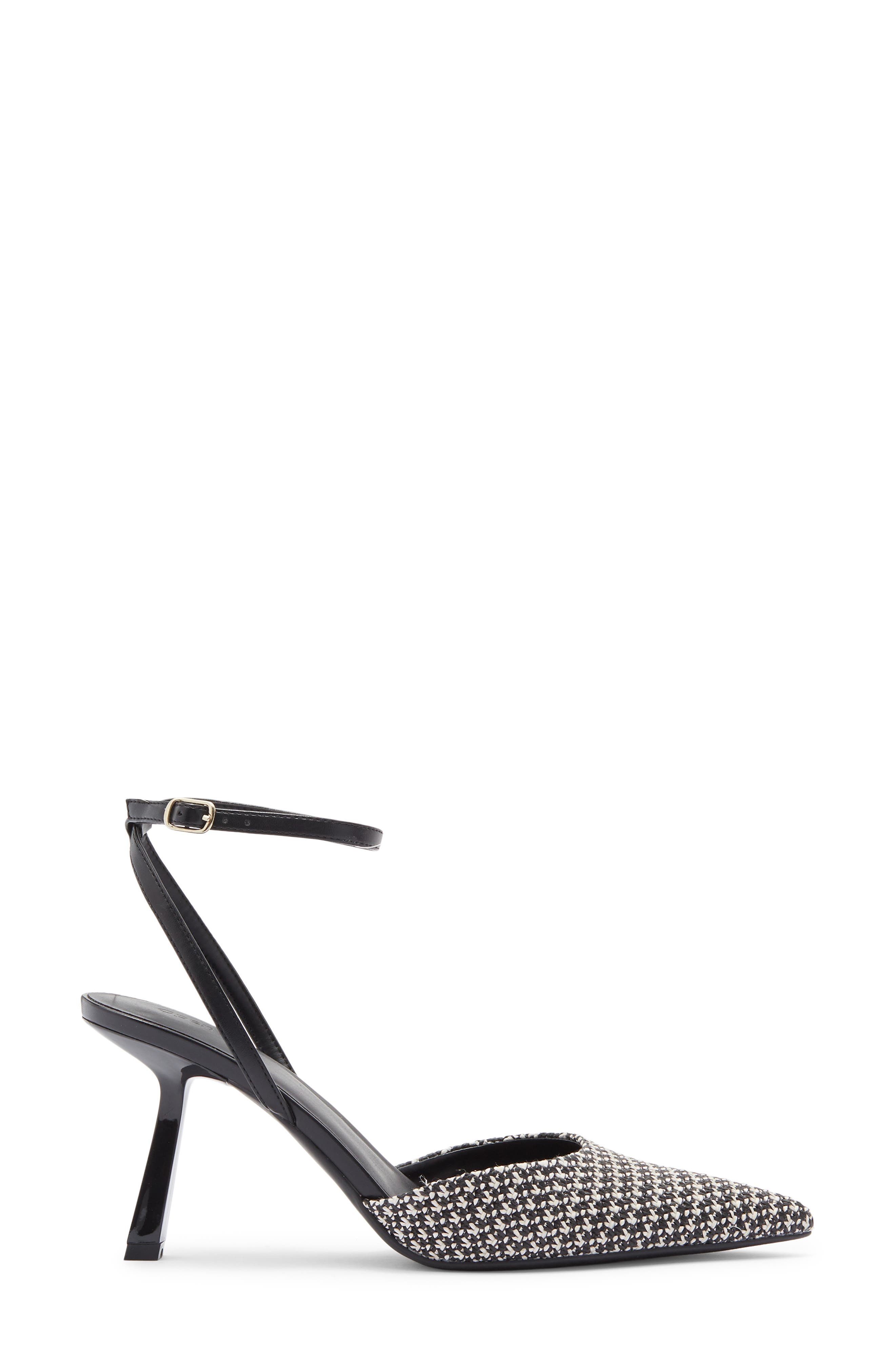 Neesha Ankle Strap Pump, Alternate, color, BLACK - WHITE