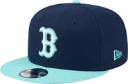 New Era Men's New Era Navy/Turquoise Boston Red Sox Two-Tone Color Pack 9FIFTY Snapback Hat