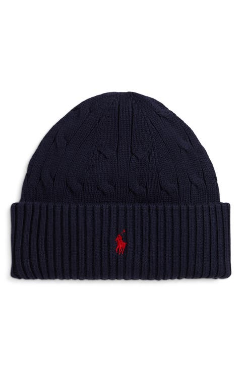 Kids' Cable Stitch Cotton Beanie