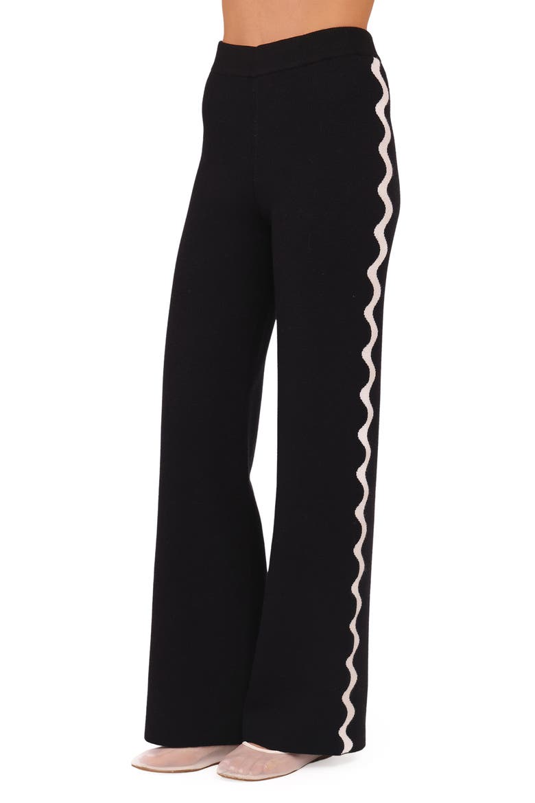 Vespa Knit Pants, Main, color, BLACK WHITE