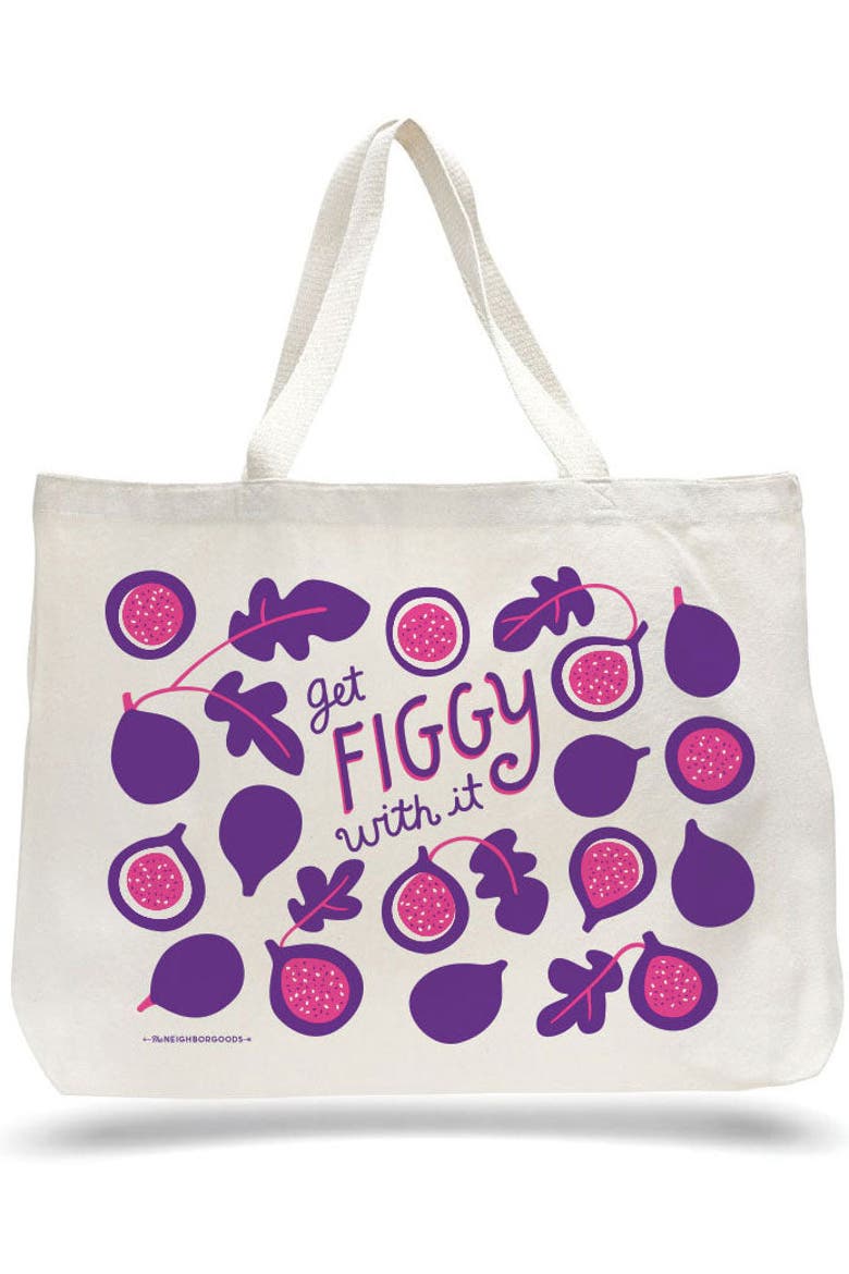Fig Candle & Tote Gift Set, Alternate, color, Purple