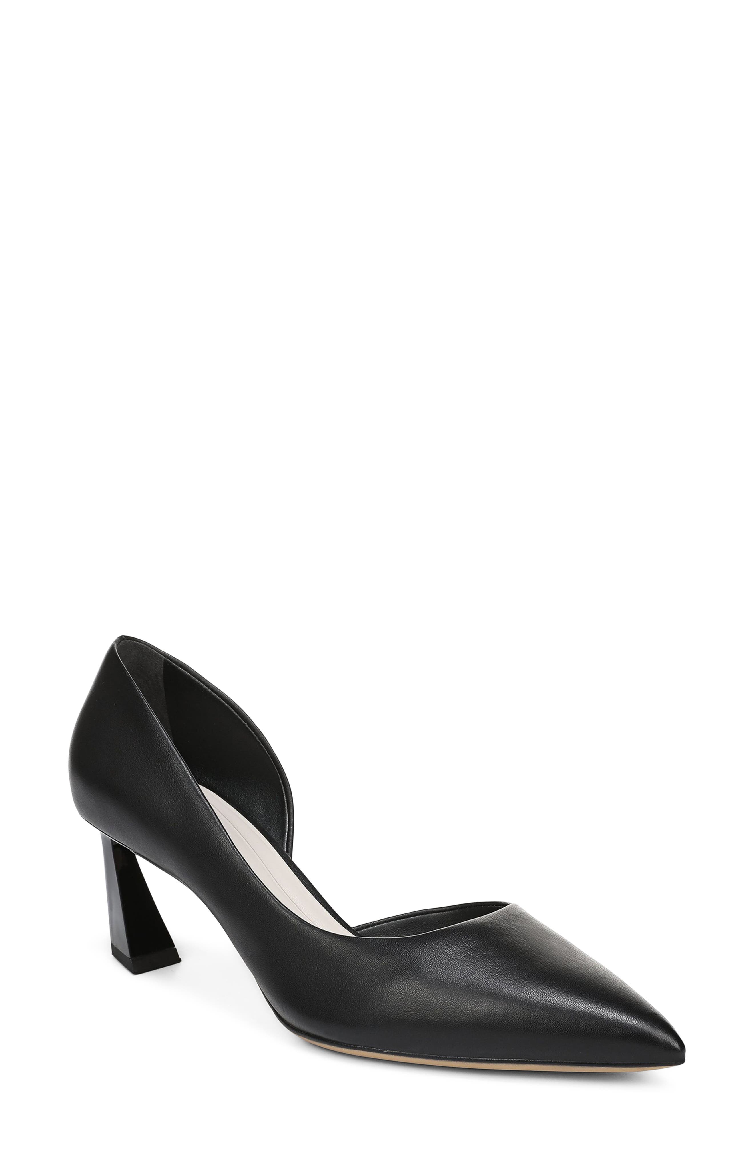 SARTO by Franco Sarto Tawny Pointed Toe Half d'Orsay Pump, Main, color, Black